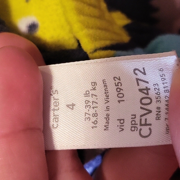 Carter's boys monster pajama bottoms - Picture 3 of 3